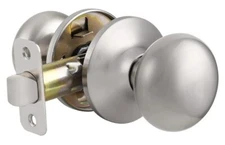 Probrico Brushed Nickel Privacy Passage Dummy Round Door Knob Entrance Lock Set