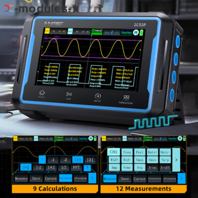 FNIRSI 2C53P Digital Oscilloscope Multimeter 2-Channel Signal Generator