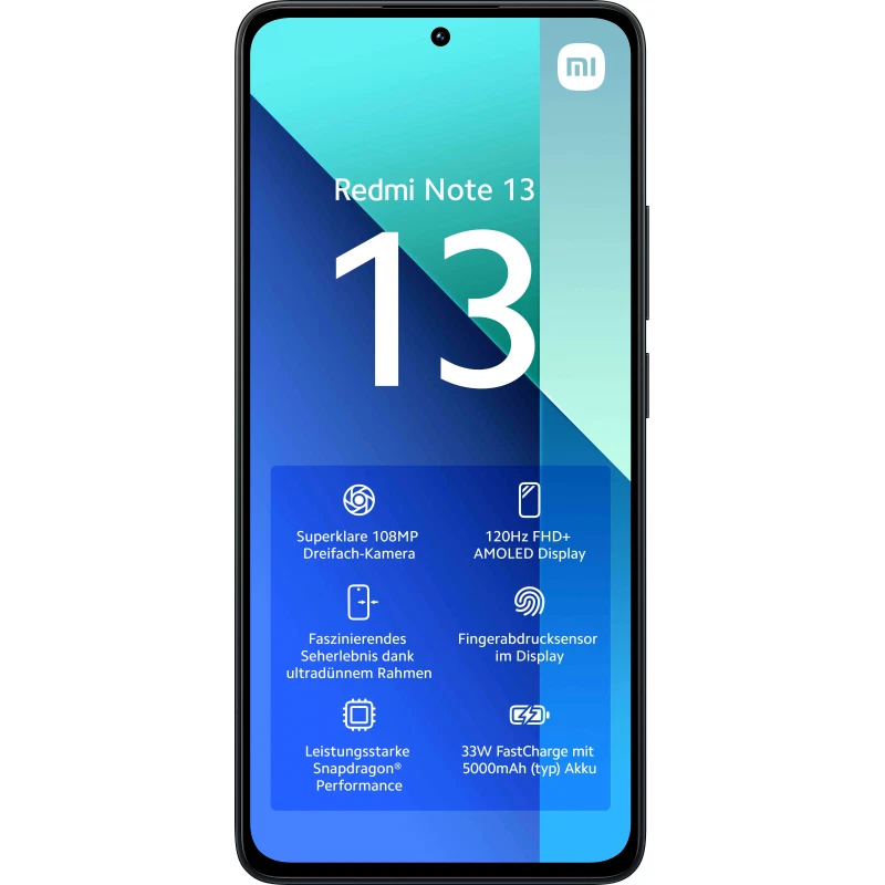 XIAOMI REDMI NOTE 13 256G + 8GB DUAL SIM NFC MIDNIGHT BLACK APERTO MAI USATO - Immagine 2 di 4
