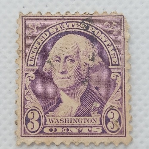 Rare Antique 1932 US 3¢ Cent President George Washington Stamp Purple Violet