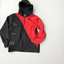 Air Jordan Therma Fit Red  Black Zip Up Zipper Hoodie Jacket Youth Large