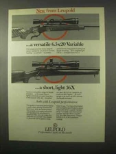 1981 Leupold 6.5x20 Variable, 36X Scopes Ad