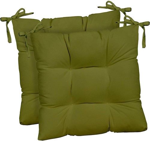 RSH Décor Indoor Outdoor Set of 2 Tufted Dining Chair Seat Cushions, 18.5" x 16" - Picture 15 of 30