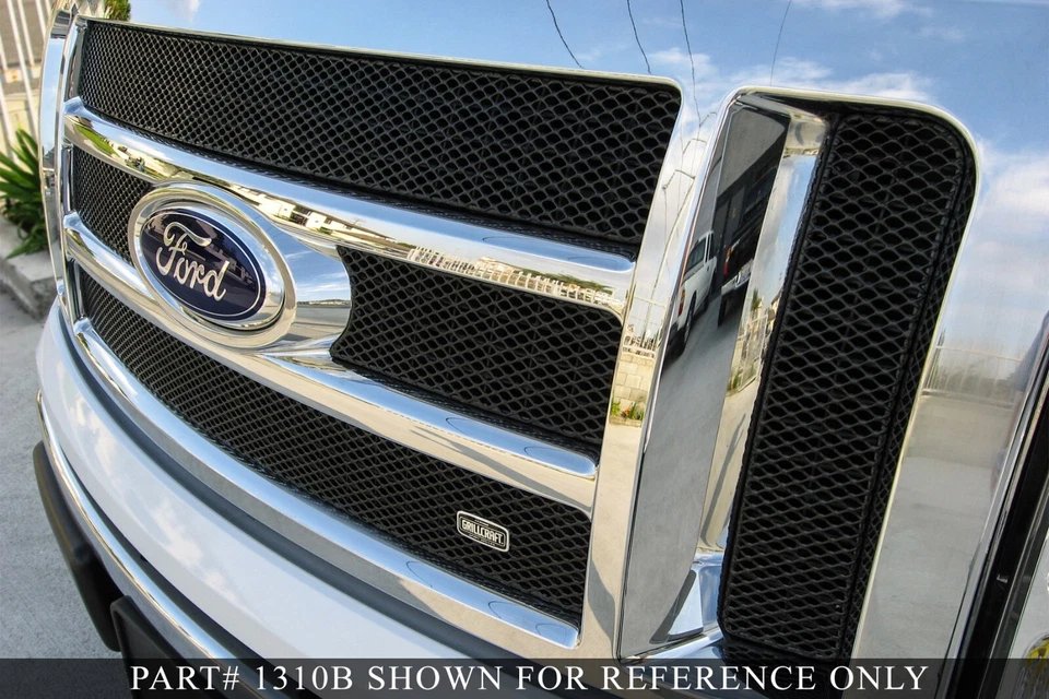 Parrilla de malla negra GrillCraft 2008-2010 Ford F-250/F-350/F-450/F-550 Foto 2 de 4