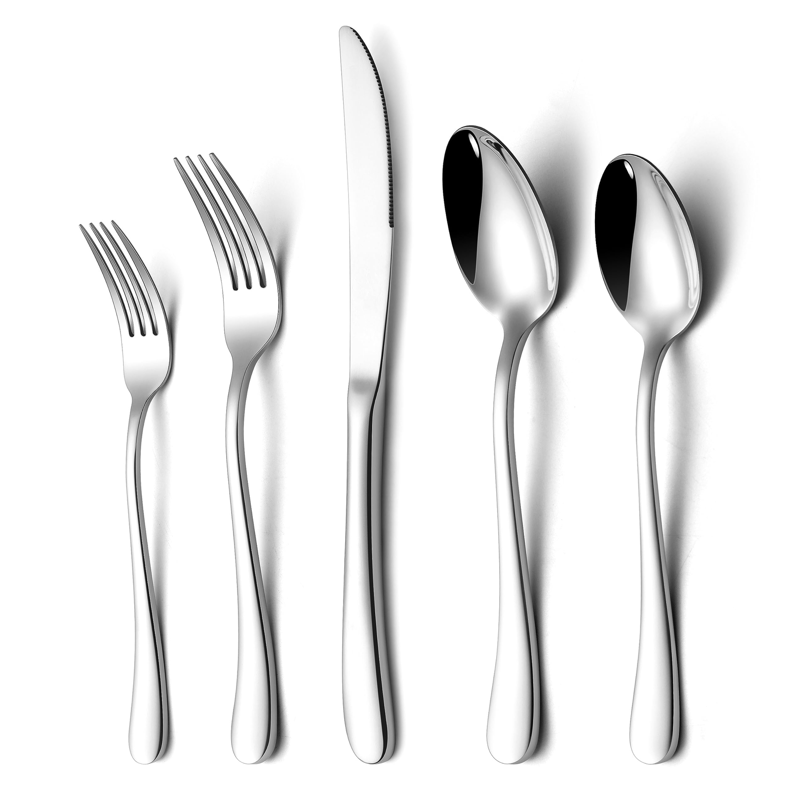 60 Piece Heavy Duty Flatware Set Stainless Steel Silverware Cutlery Set for 12