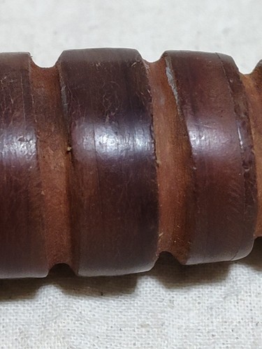 Coltello da trincea giapponese vintage con fodero in pelle e manico con pomello a vite D16 - Foto 7 di 19