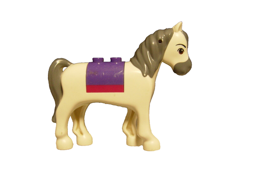 Lego White Horse Gray Blaze, Nose & and Tail Minifigure Minifig EUC FREE SHIP! - 第 6/6 張圖片