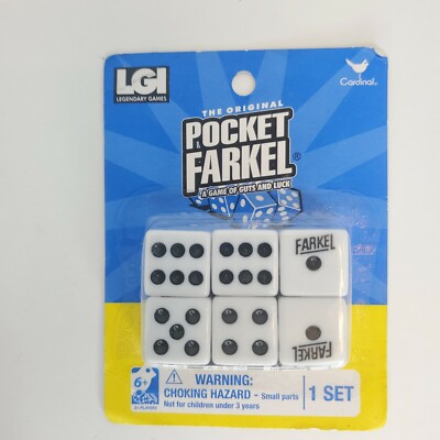 LGI Legendary Games The Original Dice POCKET FARKEL A Game Of Guts & Luck