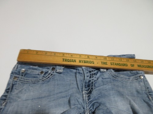 Sz 29 BKE Shorts Women's 29x3.5 Blue Stella Jean Distressed Denim Western Rodeo - Picture 2 of 13