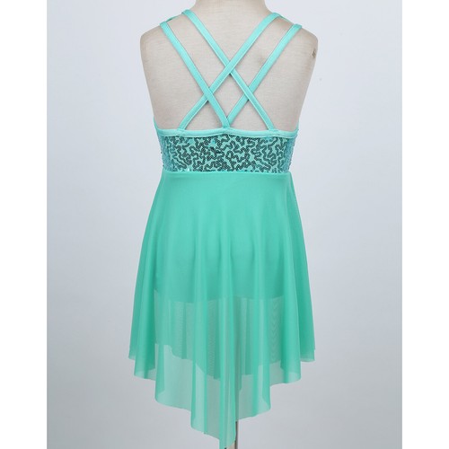 Girls Kids Sequin Ballet Leotard Lyrical Dance Dress Competition Skating Costume - Bild 89 von 99