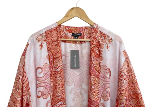 NWT AUTOGRAPH Paisley Open Front Kimono Duster Jacket Plus Size 18 RRP $119.99 - Picture 2 of 5