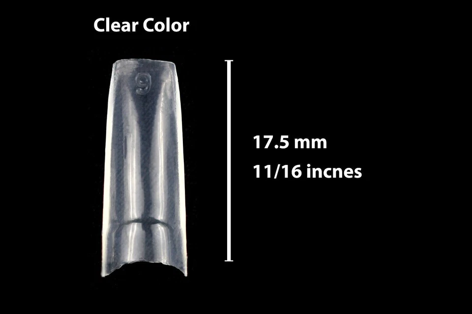 Прозрачные накладные ногти 500 шт. длинные квадратные французские поддельные накладные ногти сделано в США - Изображение 4 из 4