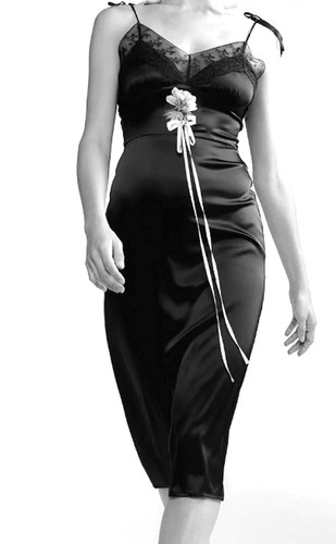 Cynthia Rowley Black Silk Iris Slip Dress - Zip Closure Size 6 - Picture 10 of 10