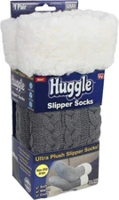 Huggle®  Slipper Socks "Premium Fleece & Non-Slip Grips"    One Size FITS ALL