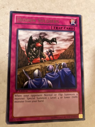 Hidden soldiers 1st edition ultra rare yu-gi-oh card see scan