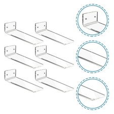 6 Pcs Sneaker Shelves Floating Shoe Display Transparent Holder Shoes