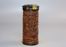Exquisite Boxwood Bamboo Forest Seven Sages Tea Tube Ornament