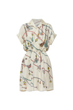 VERSACE Hangin Out Print Multicolor Silk Dress New & Authentic