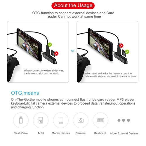 5 in 1 USB 3.0 Type C / USB / Micro USB SD TF Memory Card Reader OTG Adapter - Afbeelding 21 van 29