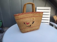 Geflochtene Einkaufstasche Strandtasche Stroh...