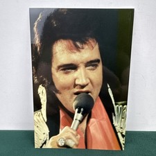 Elvis Presley 4x6 Photo Close Up Singing Microphone Portrait Vintage Kodak
