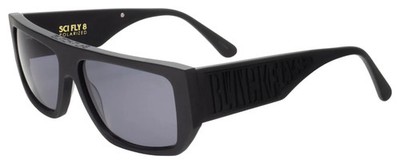 NEW Black Flys Sunglasses SCI FLY 8 MATTE BLACK / BLACK POLARIZED SMOKE LENS