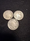 Buffalo 5C Nickel Lot of 3 (1927, 1935, 1936) Circulated Uncertified