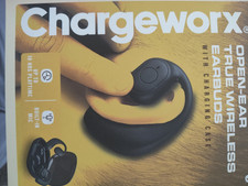 Chargeworx Open-Ear True Wireless Bluetooth Earbuds Built-In Mic Black KH581BK