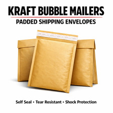 Kraft Bubble Mailers Padded Envelopes 000- 7 Self Seal Shipping Bags 10-1000