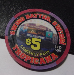 TROPICANA HOTEL CASINO 2002 (LTD 500) $5 gaming poker chip Las Vegas NV