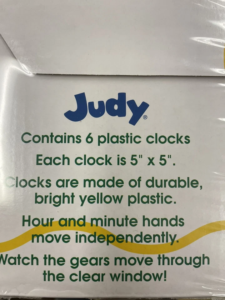 Relojes educativos Carson Dellosa Judy (K-3) 6 relojes amarillos 5X5 - nuevos en caja y sellados Foto 2 de 3