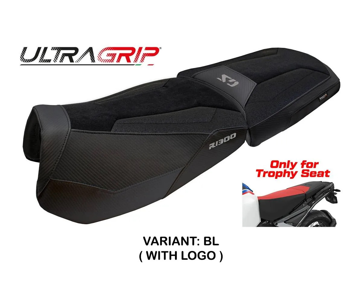 Seat cover Bear UGrip Black + logo Tpz comp BMW R 1300 GS ADV TROPHY 2024 2026