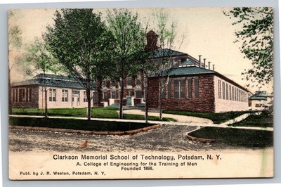 Potsdam NY Clarkson University Engineering College 1907 Postcard German Print