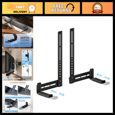 Adjustable Sound Bar Mount for TV - Height & Depth Adjustable, Detachable Arms &