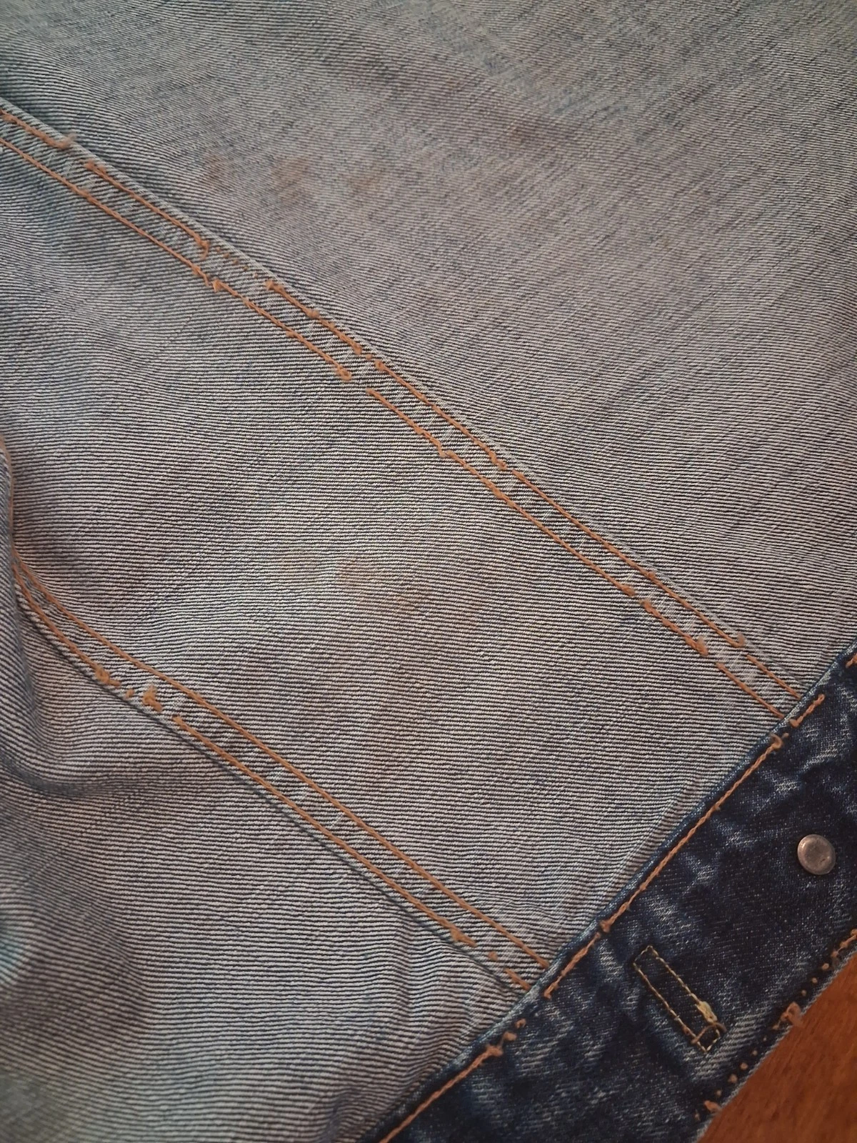 Vintage 60s Levis Big E Type 3 Denim Trucker Jacket Dark Indigo 36 18x24 70505 image 13