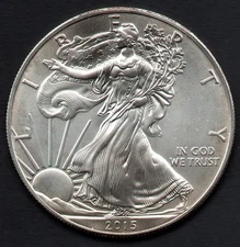 2015 AMERICAN SILVER EAGLE - 1 oz .999 FINE SILVER - ONE DOLLAR - FREE SHIPPING!