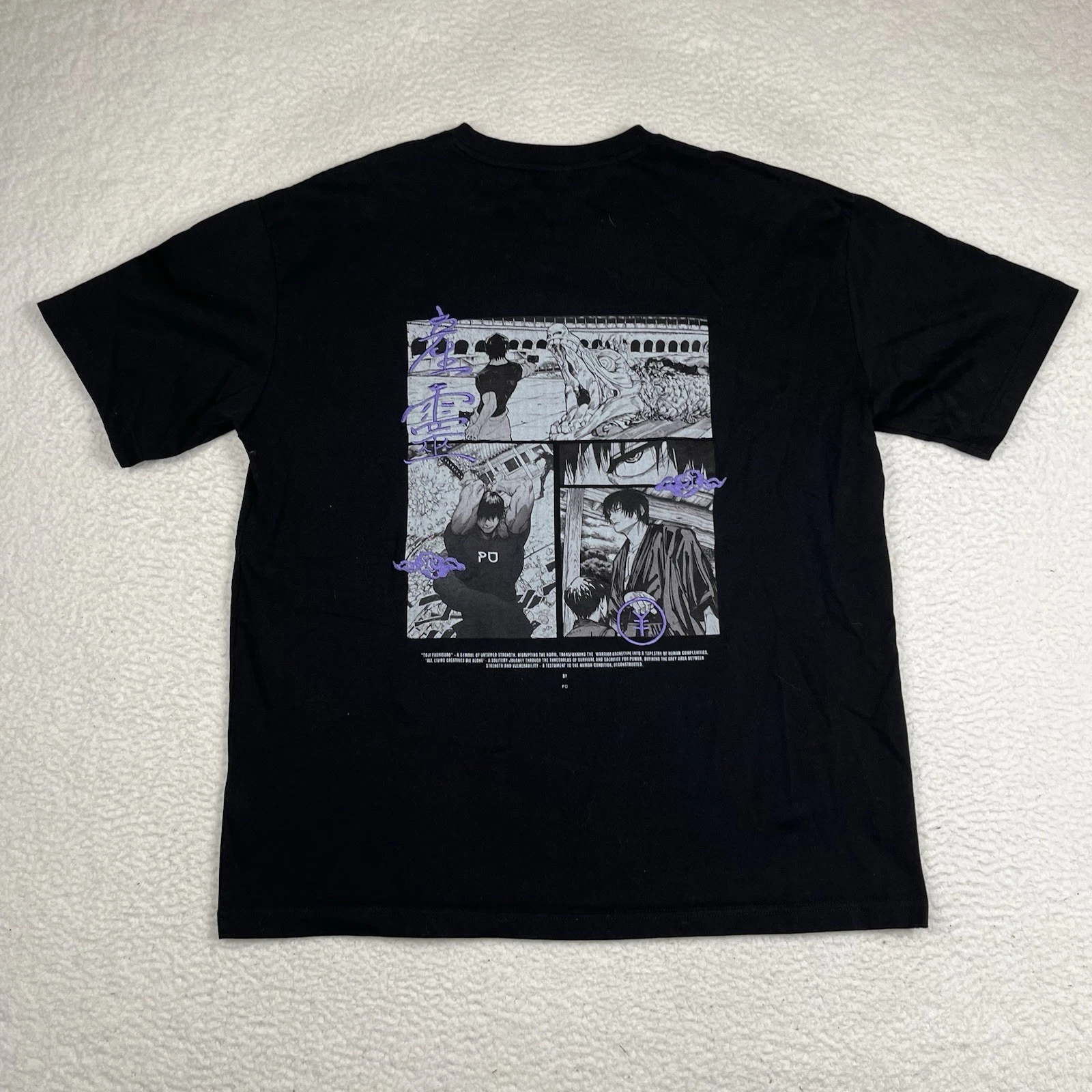 GUCCI Prada Uchiha T Shirt Medium Nera Restrizione Celeste Jujutsu Kaisen Anime