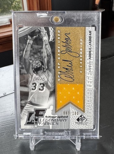 2003-04 SP Game Used  Kareem Abdul-Jabbar Legendary Fabrics Auto Jersey /100