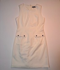 Tommy Hilfiger Women's Basketweave Sheath Dress, Ivory, Size 8