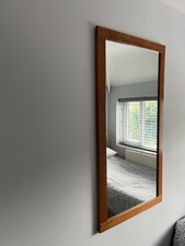 Rectangular Wall Mirror Wooden Frame Modern Full Length Mirror