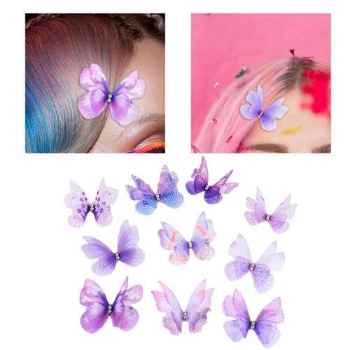 10 pezzi di farfalla clips barili barrette realistiche eleganti copricapi per - Foto 2 di 6