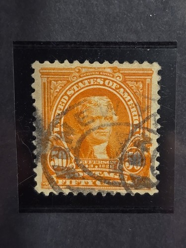 #310 50 Cent Jefferson USA Postage Stamp 1903 - 第 2/2 張圖片
