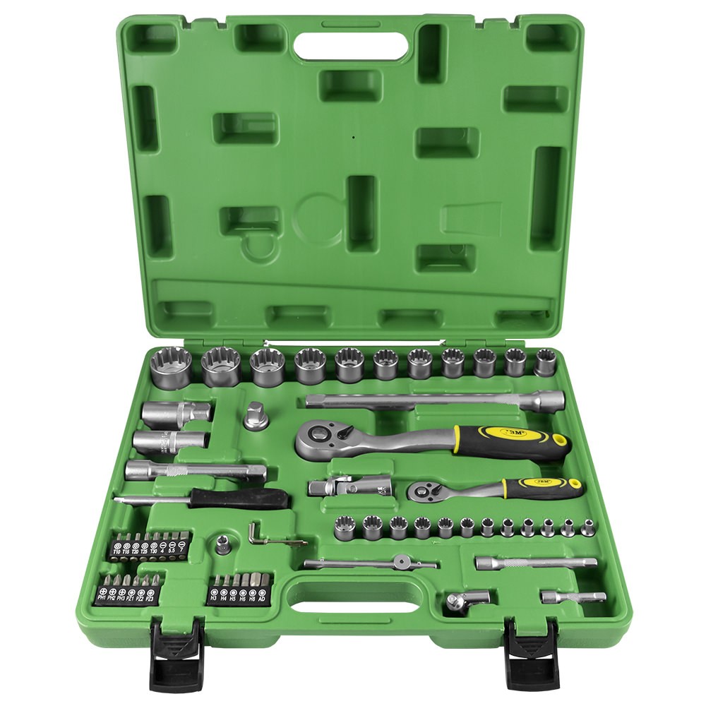 Specifiche Set 60 Utensili Spline 1/2"-1/4" - Acciaio Cr-V Zincato Alta Efficienza