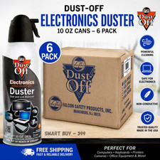 Dust-Off Electronics Compressed Air Duster 10 oz Cans 6 Pack Free Shipping