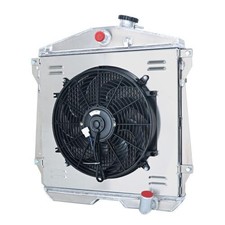 3 Row Aluminum Radiator For Chevy Fleetline Fleetmaster 1943 1948 V8 Fan Relay