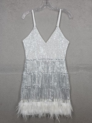 bodycon flapper dress 1920S Halter Fringed Sequin Gatsby Flapper Dress – Jolly Vintage main image 1