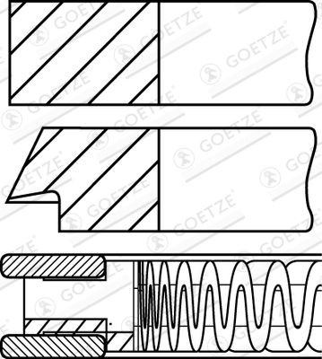 Kolbenringsatz Goetze Engine 08 427807 00 FÜR Opel-image