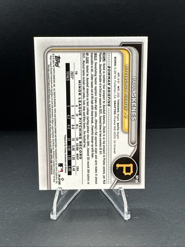 2024 Bowman Chrome #BCP-125 Paul Skenes Pirates - Bild 2 von 2