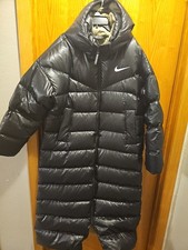 Nike Sportswear Down Parka Puffer Black Coat Women's Size L Used Good Condition