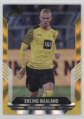 2021-22 Panini Score FIFA Gold Lava 9/10 Erling Haaland #121 04ae